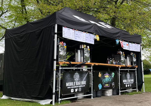 Mobile popup bar in a park for the Kings Coronation