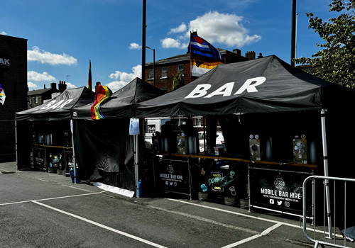 Mobile bar at the Wakefield Pride event